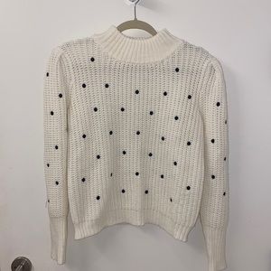 Impeccable Pig Cotton Polka Dot Sweater